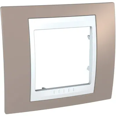 MGU6.002.874 - Unica Plus 1g Frame Mink-white - Schneider Electric
