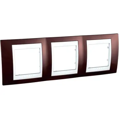 MGU6.006.851 - Unica Plus 3g Frame Terrakota-white - Schneider Electric