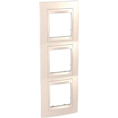 MGU6.006V.25 - Unica Plus 3g Vert Frame Ivory - Schneider Electric