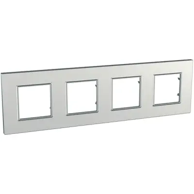 MGU6.708.55 - Unica Quadro 4g Frame Silver Metallic - Schneider Electric