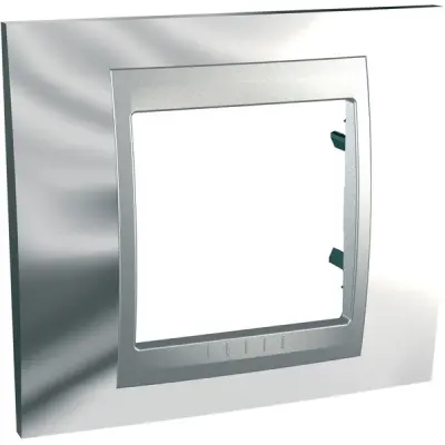 MGU66.002.010 - Unica Top 1g Frame Bright Chrome-alum - Schneider Electric