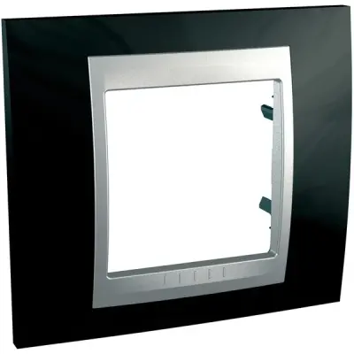 MGU66.002.093 - Unica Top 1g Frame Rodium Black-alum - Schneider Electric