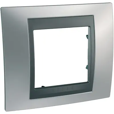 MGU66.002.238 - Unica Top 1g Frame Glossy Chrome-graphit - Schneider Electric