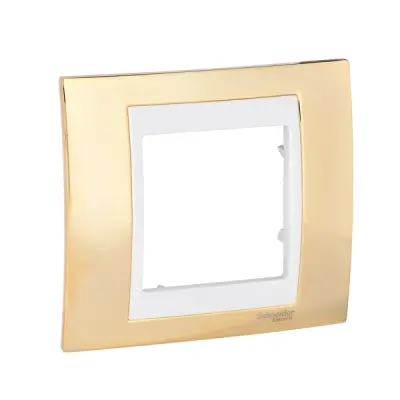MGU66.002.504 - Unica Plus 1g Frame Gold/ivory - Schneider Electric