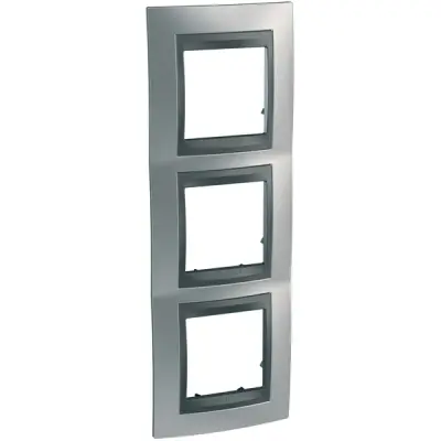 MGU66.006.238 - Unica Top 3g Frame Glossy Chrome-graphit - Schneider Electric