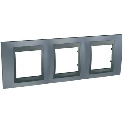 MGU66.006.297 - Unica Top 3g Frame Metal Grey-graphite - Schneider Electric