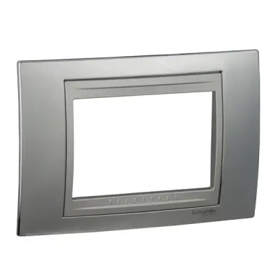 MGU66.103.010 - Unica Top 4g Frame Bright Chrome-alum - Schneider Electric