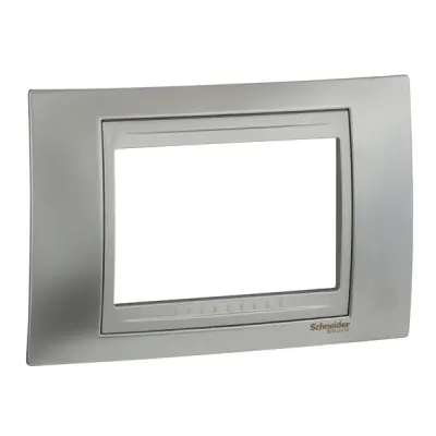 MGU66.103.038 - Unica Top 4g Frame Glossy Chrome-alum - Schneider Electric