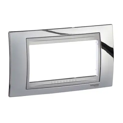 MGU66.104.010 - Unica Top 4g Frame Bright Chrome-alum - Schneider Electric