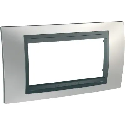 MGU66.104.238 - Unica Top 4g Frame Glossy Chrome-graphit - Schneider Electric