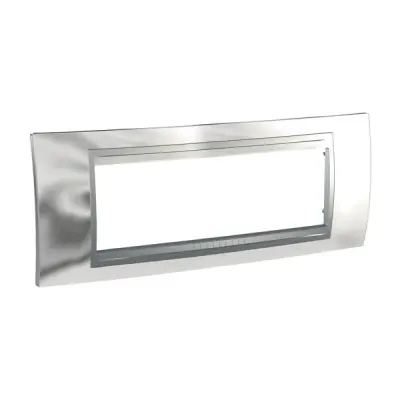 MGU66.106.010 - Unica Top 4g Frame Bright Chrome-alum - Schneider Electric