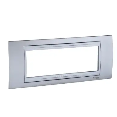 MGU66.106.038 - Unica Top 4g Frame Glossy Chrome-alum - Schneider Electric