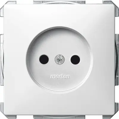MTN2000-4019 - Merten Sys-d S.o. W/o Earthing Plr Wht - Schneider Electric