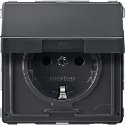 MTN2310-7214 - Merten Aqua Side-e. S.o W/sht&lid Anth - Schneider Electric