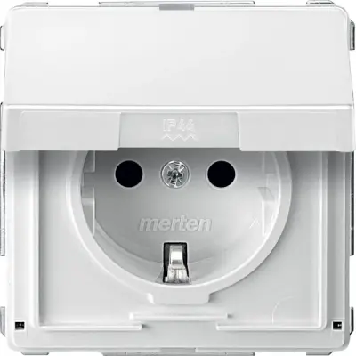 MTN2310-7219 - Merten Aqua Side-e. S.o W/sht&lid Plr Wh - Schneider Electric