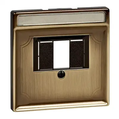 MTN297843 - Merten Sys-d Loudspeaker Plate Ant Brass - Schneider Electric
