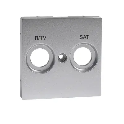MTN299260 - Merten Sys-m R/tv+sat Outlet Plate Alum - Schneider Electric