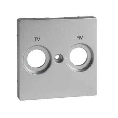 MTN299560 - Merten Sys-m Tv+fm Outlet Plate Aluminiu - Schneider Electric