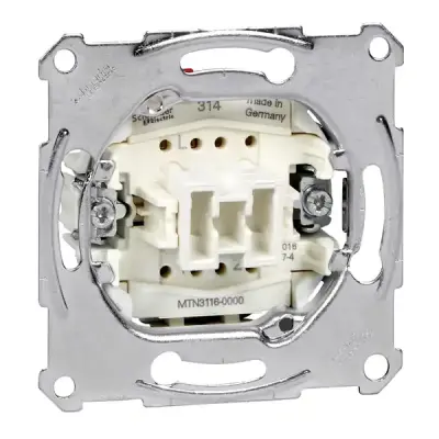 MTN3116-0000 - Merten 2-way Switch Insert Screwless - Schneider Electric