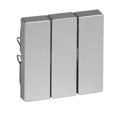 MTN311960 - Merten Sys-m Triple Switch Plate Alum - Schneider Electric