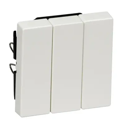 MTN312619 - Merten Sys-m Triple Switch Plate Plr Wht - Schneider Electric