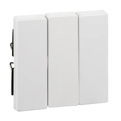 MTN312625 - Merten Sys-m Triple Switch Plate Act Wht - Schneider Electric