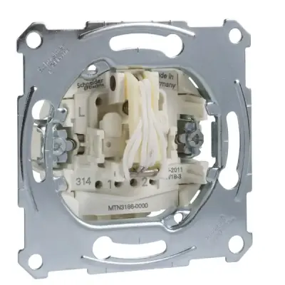 MTN3186-0000 - Merten Cord 2-way Sw. Insert Screwless - Schneider Electric