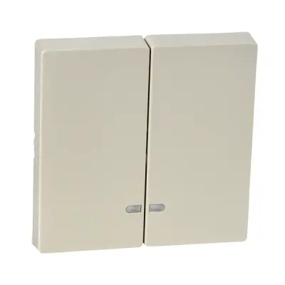 MTN3420-0344 - Merten Sysm 2g Rocker W/indctr Plate Wht - Schneider Electric