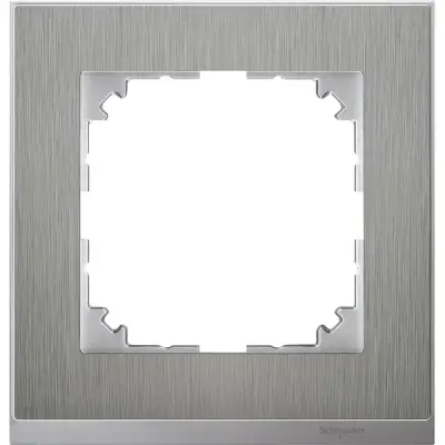 MTN4010-3646 - Merten M-pure Decor 1g Frame St. Steel - Schneider Electric