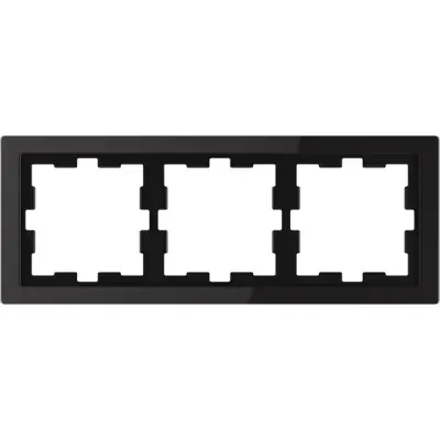 MTN4030-6503 - Merten D-life Glass 3g Frame Onyx Black - Schneider Electric