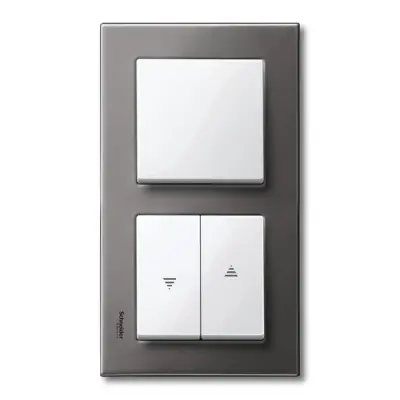 MTN403214 - Merten M-eleg. Mtl 2g Frame Rhodium Grey - Schneider Electric
