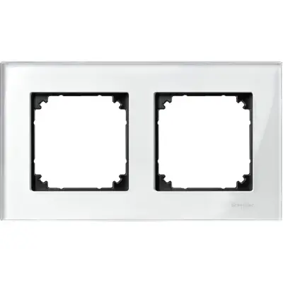 MTN404219 - Merten M-eleg. Glss 2g Frm Brilliant Wht - Schneider Electric
