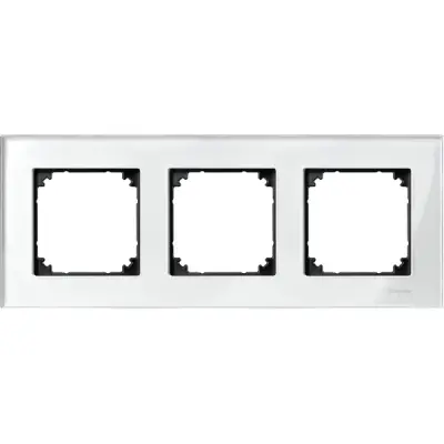 MTN404319 - Merten M-eleg. Glss 3g Frm Brilliant Wht - Schneider Electric