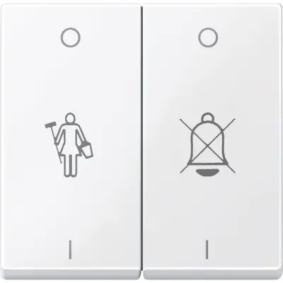 MTN432625 - Merten Sys-m Dnd/mur Rckr Plate Act Wht - Schneider Electric