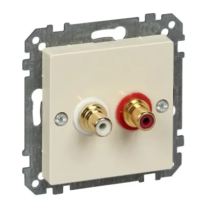 MTN4350-0344 - Merten Sys-m Audio Conn. S.o. White - Schneider Electric