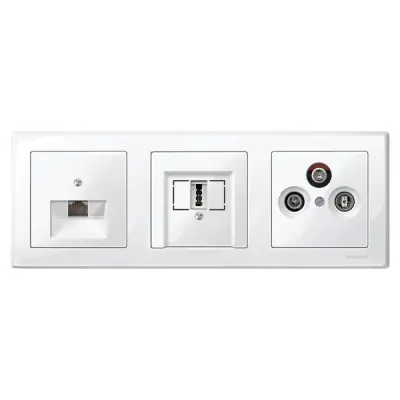 MTN478319 - Merten M-smart 3g Frame Polar White - Schneider Electric