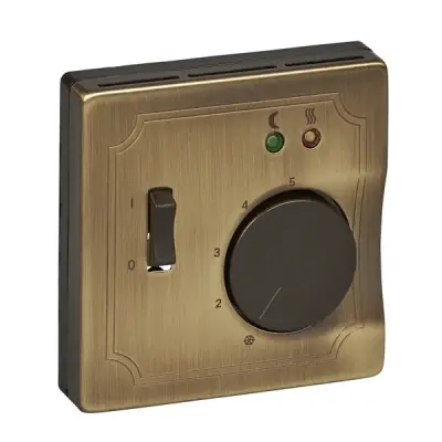 MTN537543 - Merten Sys-d Floor Thermst Plate Ant Brs - Schneider Electric