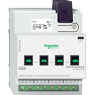 MTN647595 - Knx Sw. Act. Cur. Det. Reg-k/4x/16 - Schneider Electric