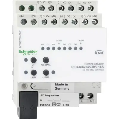 MTN6730-0001 - Knx Heating Act. Reg-k/6x24/230/0,16a - Schneider Electric