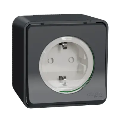 MUR36034 - Mureva Outlet W Sidee Screwl Surface Gr - Schneider Electric