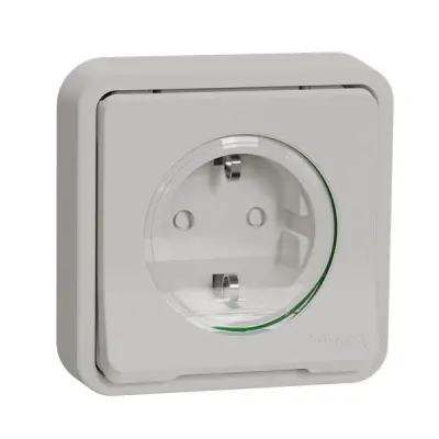 MUR39132 - Mureva Socket-out. Side-e. W/shut. White - Schneider Electric