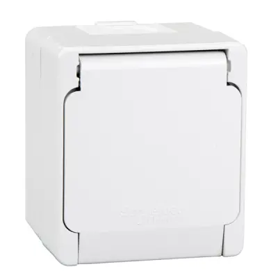 NML3100121 - Nemliyer Side-earth Socket Outlet White - Schneider Electric