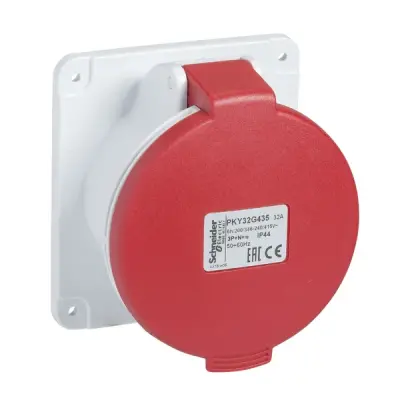 PKY16G434 - Prtk 3p+e 16a 380-415v Panel Socket Ip44 - Schneider Electric