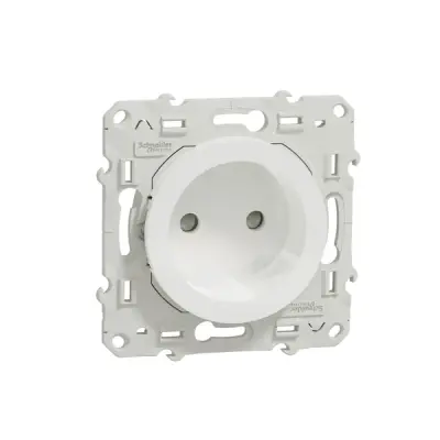 S520033 - Odace European Socket Outlet White - Schneider Electric