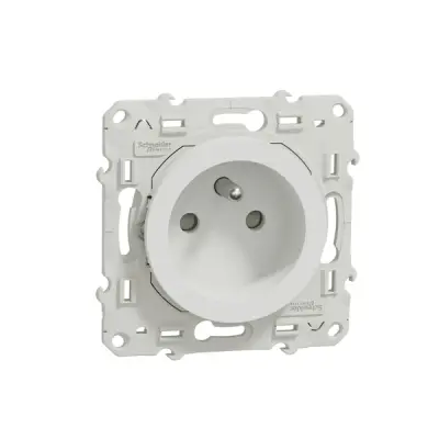 S520039 - Odace Pin-earth S.o. W/shutters White - Schneider Electric