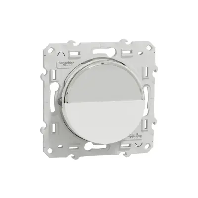 S520266 - Odace Push-btn W/ Loc.lamp W/label White - Schneider Electric