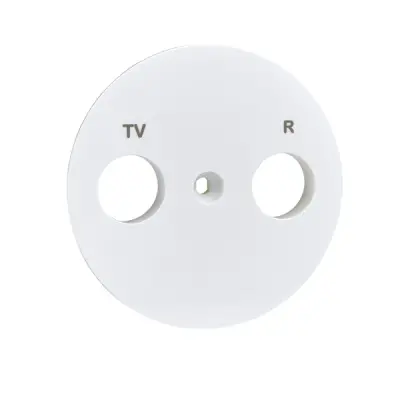 S520440 - Odace Tv/r/sat Cover Plate White - Schneider Electric