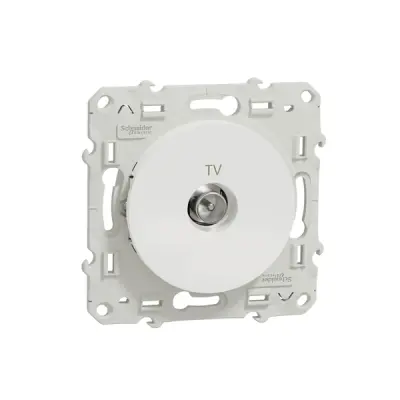 S520445 - Odace Tv Socket White - Schneider Electric