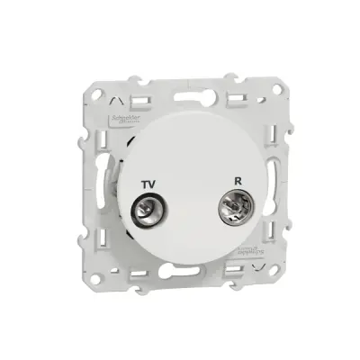 S520451 - Odace Tv/r Socket Individual White - Schneider Electric
