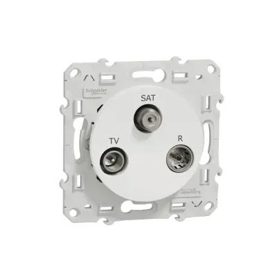 S520461 - Odace Tv/sat/r Socket Individual White - Schneider Electric